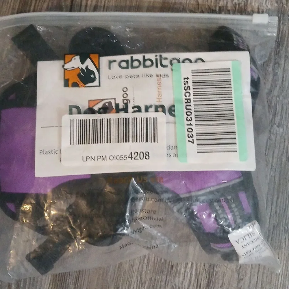 Rabbitgoo No Pull Dog Harness  Purple  Sz S  NEW